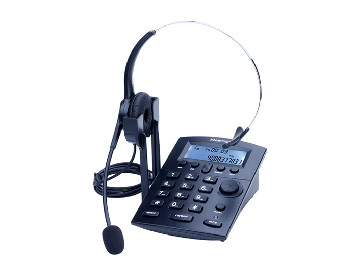 Hion/北恩DT60 呼叫中心话务员耳机 会议 头戴式耳麦电话机