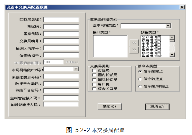 本交换局配置